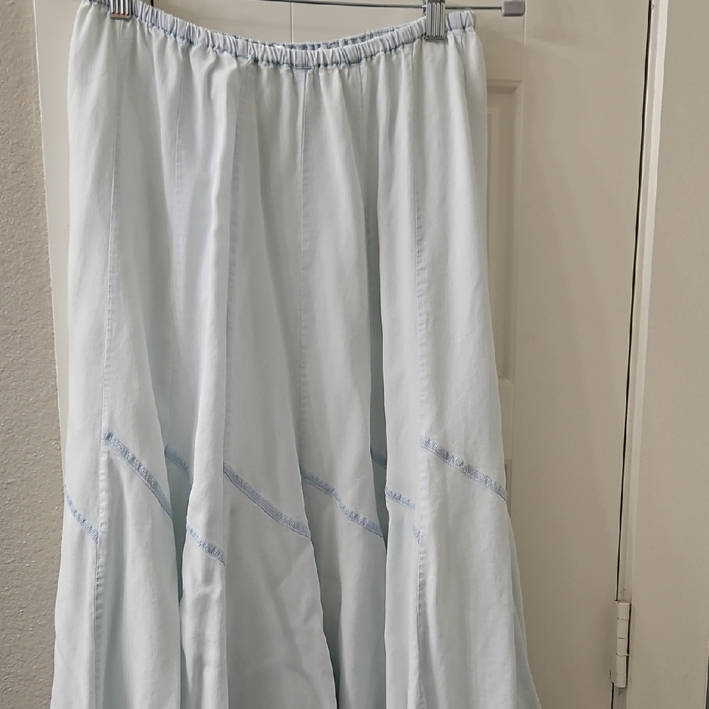 Chelsea & Theodore Sky Blue Maxi Skirt